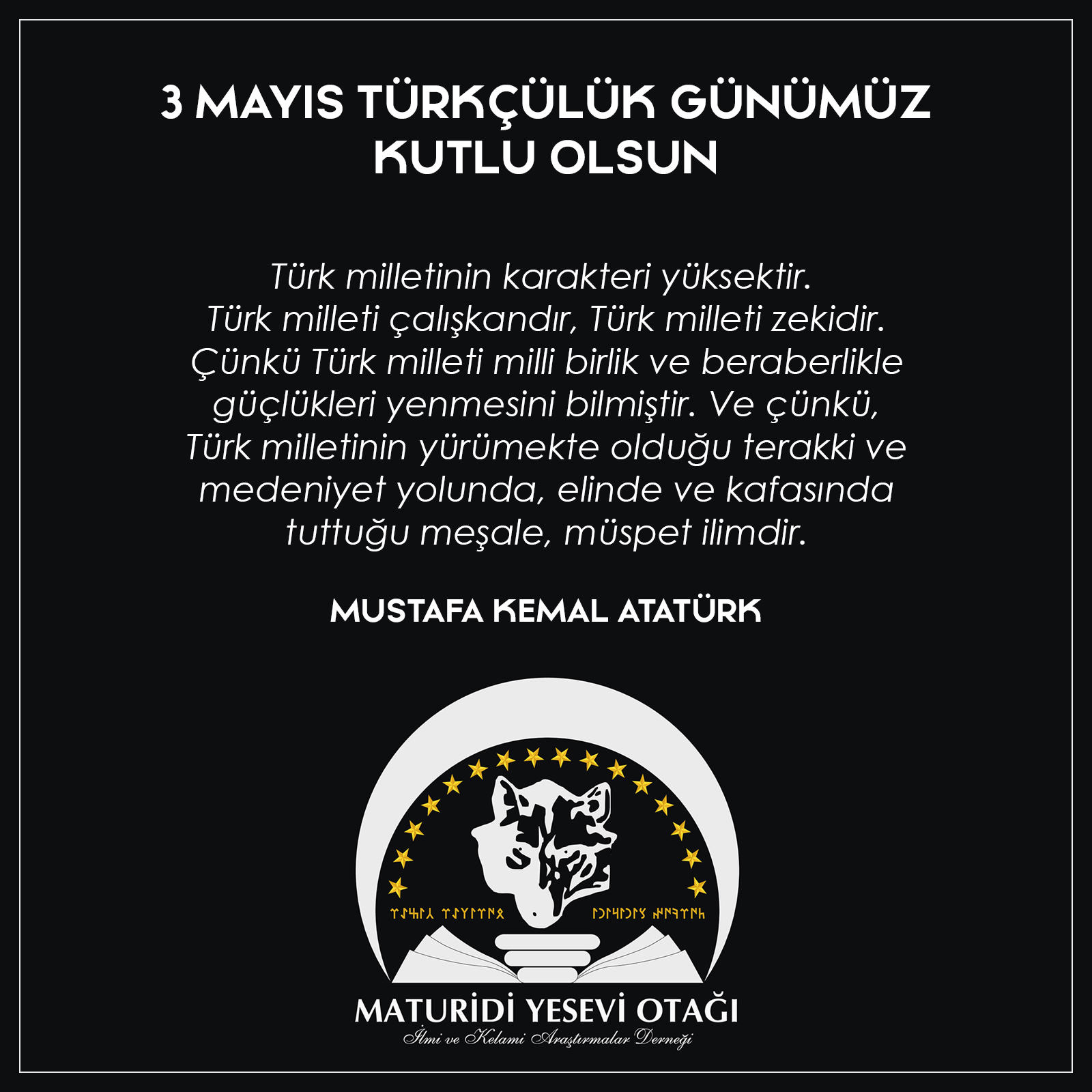 3 mayıs türkçülük günü
