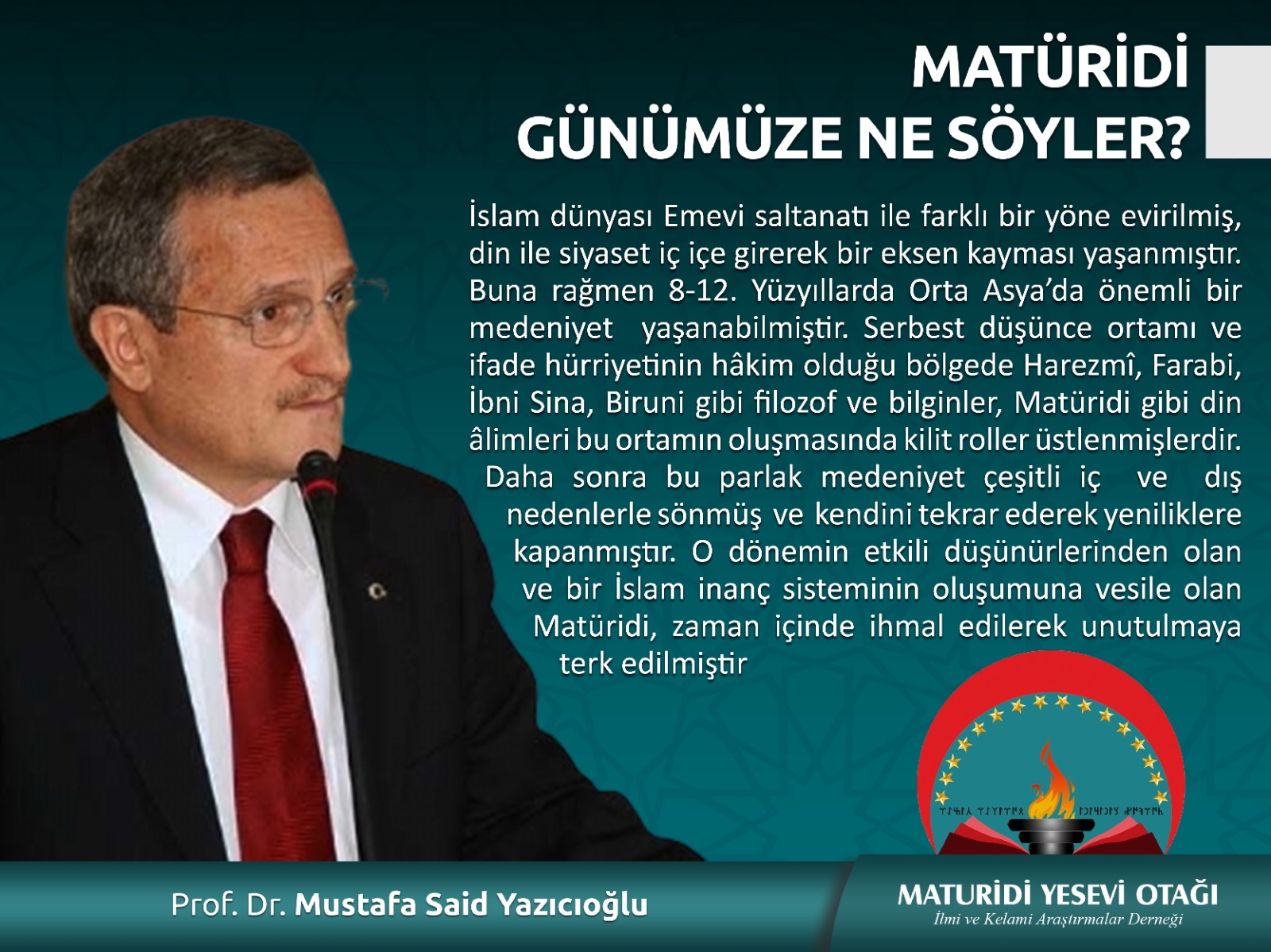 matüridi günümüze ne söyler mustafa said yazıcıoğlu