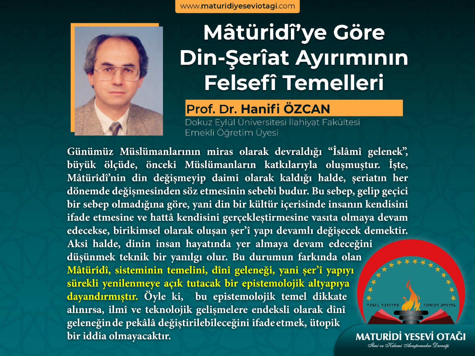 matüridi ye göre din şeriat ayırımının felsefi temelleri - hanifi özcan